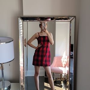 zara plaid short dress